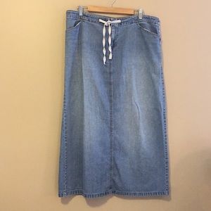 Well loved denim skirt size 16.